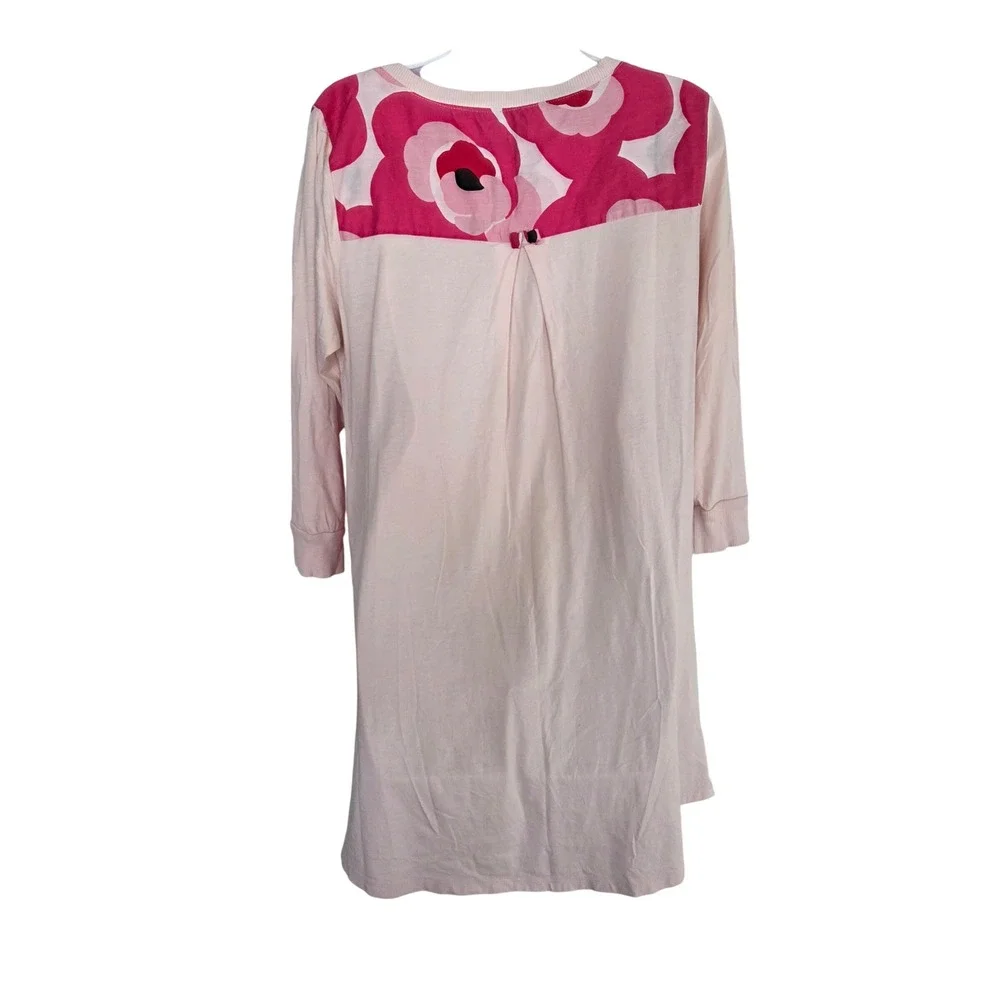Kate Spade Dream A Little Dream Pink Poppy Floral Sleep Shirt Nightgown‎ Medium
